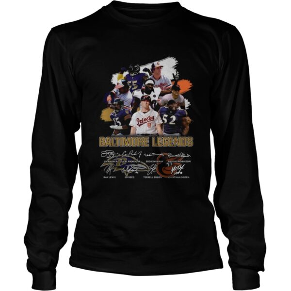 Baltimore Ravens Legends team player signatures shirt