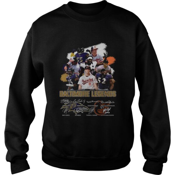 Baltimore Ravens Legends team player signatures shirt