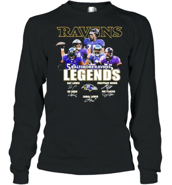 Baltimore ravens legends signatures shirt