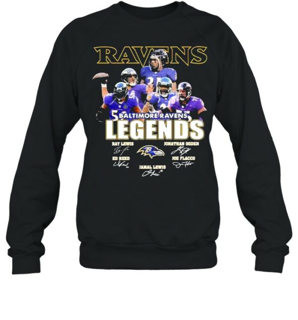 Baltimore ravens legends signatures shirt