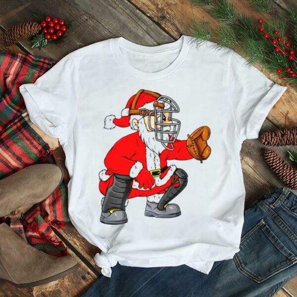 Baseball And Santa Claus Funny Christmas shirt