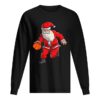 Basketball Santa Funny Christmas Gift with Hat Ball Sport T-Shirt