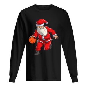 Basketball Santa Funny Christmas Gift with Hat Ball Sport T-Shirt
