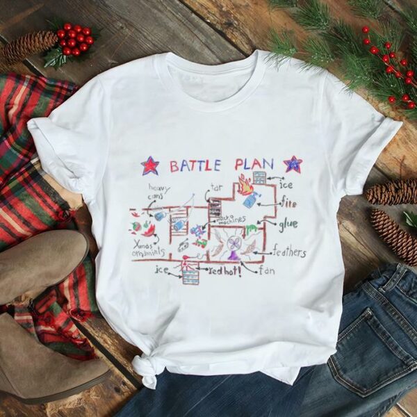 Battle Plan Christmas Home Kids Hand Dawn Alone Xmas Shirt