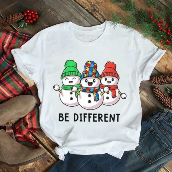 Be Different Puzzle Snowman Christmas shirt