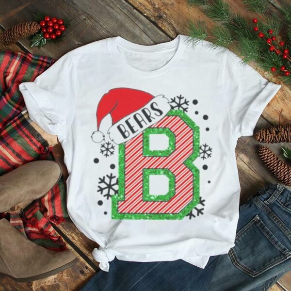 Bears hat christmas B logo t shirt