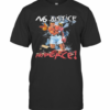 Black Leather Boxing No Justice No Peace Butterfly Bee T-Shirt