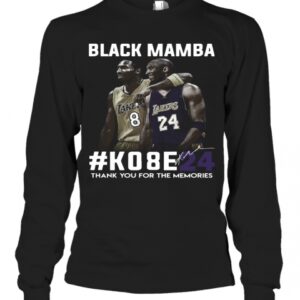 Black Mamba #Ko8e24 Thank You For The Memories T-Shirt Black Mamba #Ko8e24 Thank You For The Memories T-Shirt