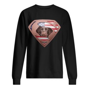 Blood Insides Superman Labrador Retriever American Flag Independence Day shirt