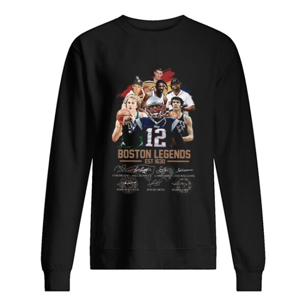 Boston Legends Est 1630 signatures shirt