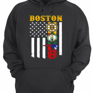 Boston New England Patriots Boston Celtics Bruins American Flag shirt 3