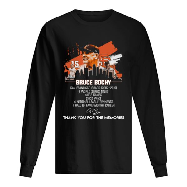 Bruce Bochy San Francisco Giants thank you for the memories shirt