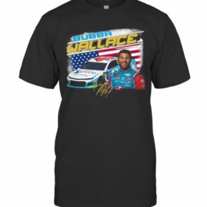 Bubba Wallace Athletes Racing American Flag Independence Day Signature T-Shirt