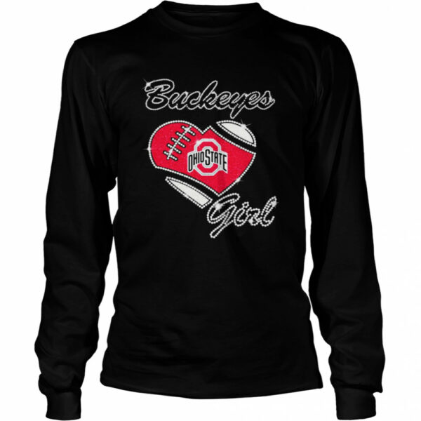 Buckeyes Girl Ohiostate Heart Daimond shirt