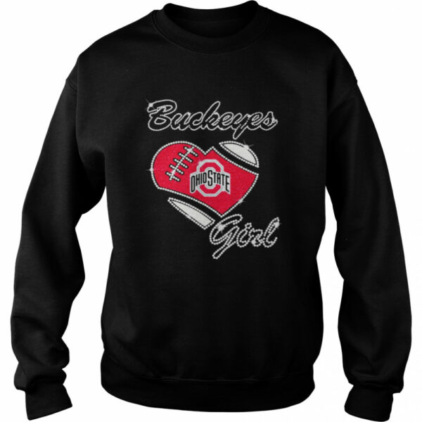 Buckeyes Girl Ohiostate Heart Daimond shirt