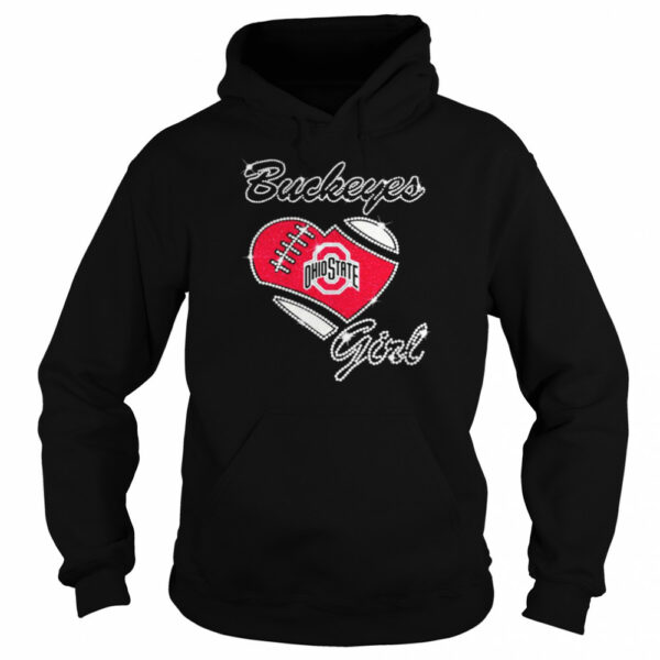 Buckeyes Girl Ohiostate Heart Daimond shirt