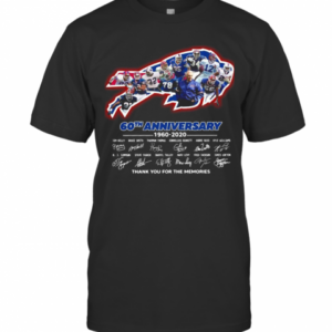 Buffalo Bills 60Th Anniversary 1960 2020 Thank You For The Memories Signature T-Shirt
