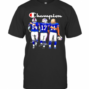 Buffalo Bills Diggs Allen And Beasley Champion Signatures T-Shirt