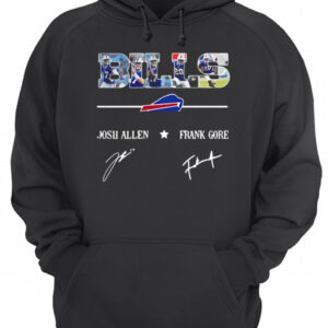 Buffalo Bills Josh Allen Frank Gore signatures shirt 2 Buffalo Bills Josh Allen Frank Gore signatures shirt 3