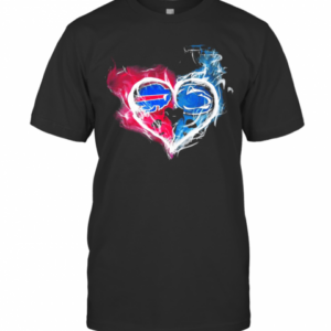 Buffalo Bills NFL And Penn State Nittany Lions Heart Fire T-Shirt