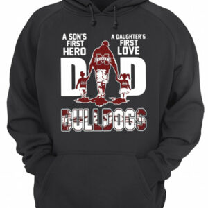 Bulldogs Dad A Son's First Hero A Daughter's First Love shirt 2 Bulldogs Dad A Sons First Hero A Daughters First Love shirt 3