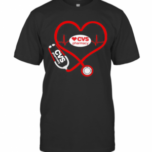 CVS Pharmacy Nurse Stethoscope Love Heartbeat T-Shirt
