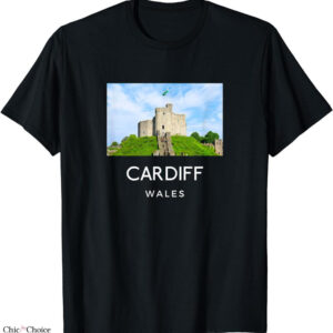 Cardiff City Retro T-shirt Beach Graphic