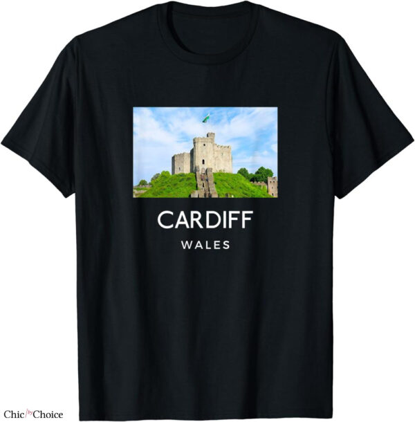 Cardiff City Retro T-shirt Beach Graphic