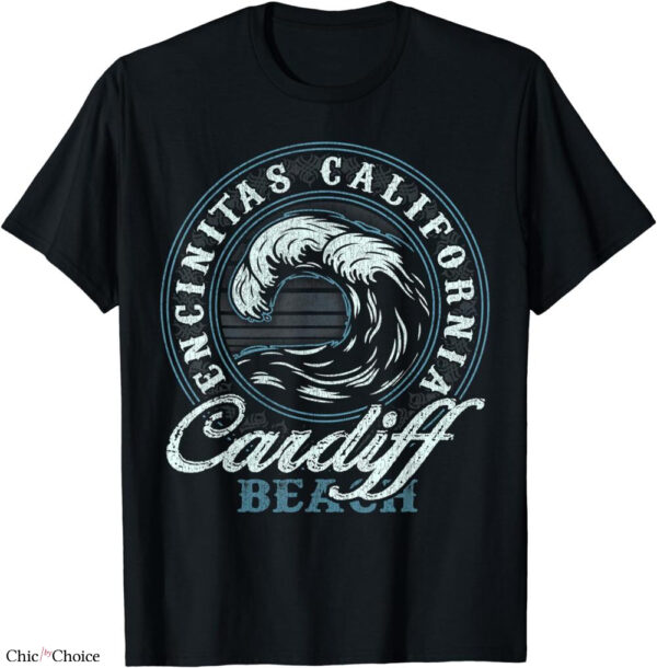 Cardiff City Retro T-shirt Beach Logo