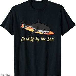 Cardiff City Retro T-shirt By The Sea