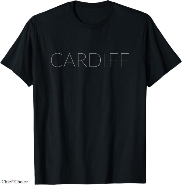 Cardiff City Retro T-shirt Minimal Text