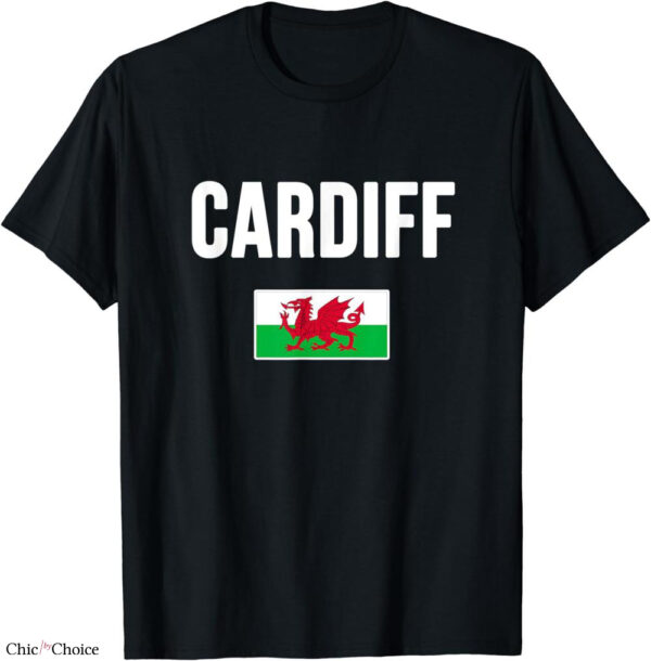 Cardiff City Retro T-shirt Style Vintage Retro