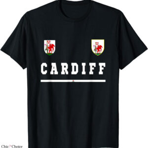 Cardiff City Retro T-shirt Text Style