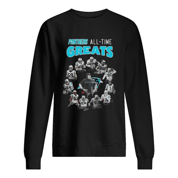 Carolina Panthers All-Time Greats Team Signatures shirt