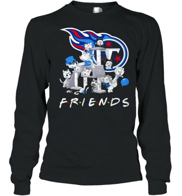 Cats Horror Characters Friends Tennessee Titans Logo Shirt