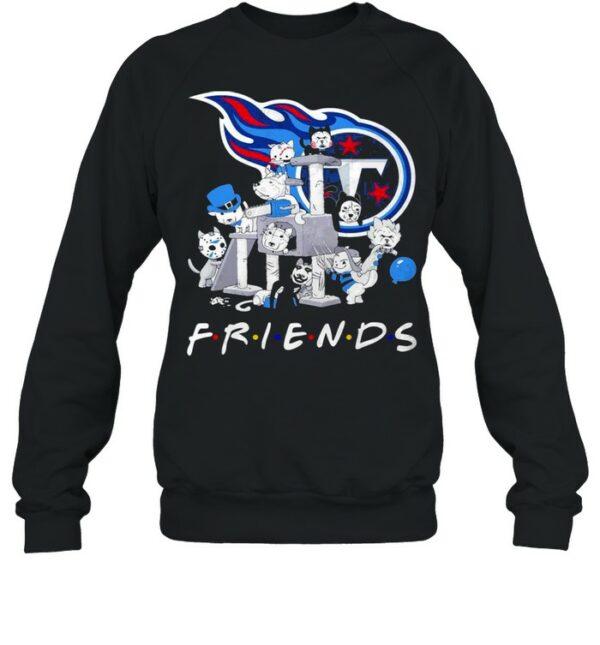 Cats Horror Characters Friends Tennessee Titans Logo Shirt