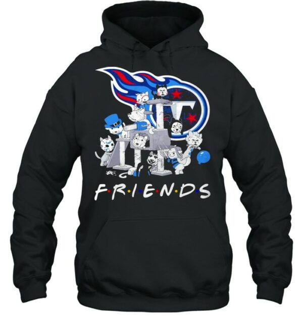 Cats Horror Characters Friends Tennessee Titans Logo Shirt