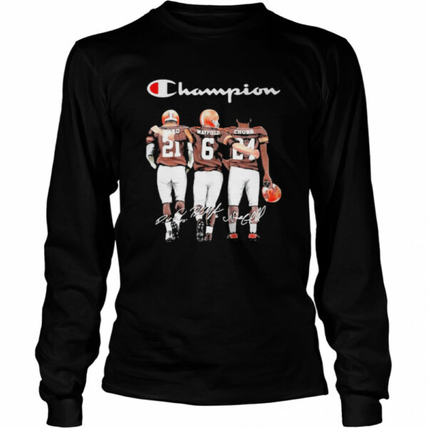 Champion Cleveland Browns Nick Chubb Baker Mayfield Signature Football shirt