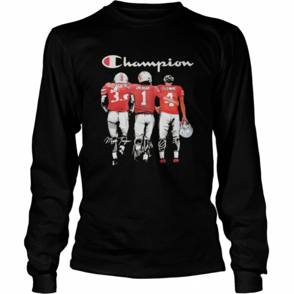 Champion League III Okudah Fleming Ohio State Buckeyes signatures shirt