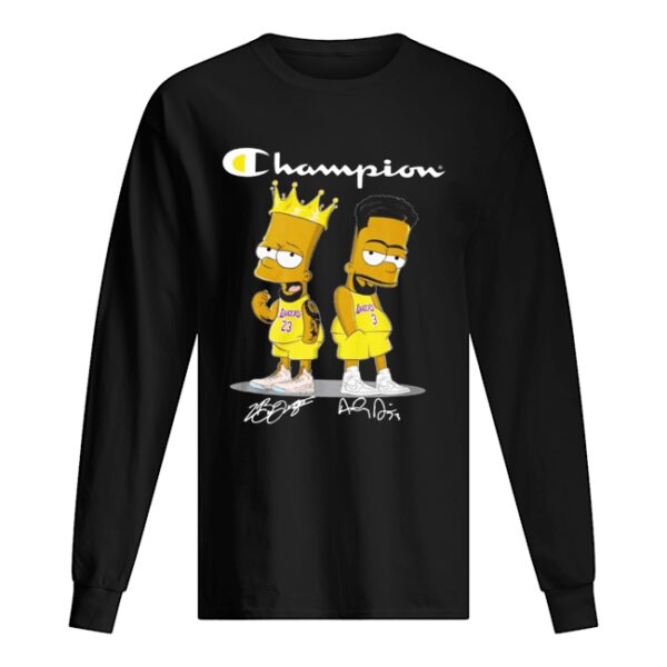 Champion Lebron James Jersey Lakers The Simpsons Signatures shirt