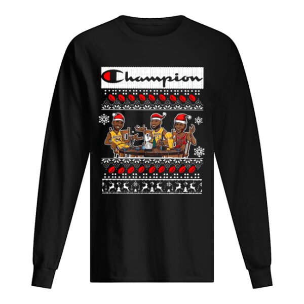 Champion Lebron James Kobe Bryant And Michael Jordan Ugly Christmas shirt