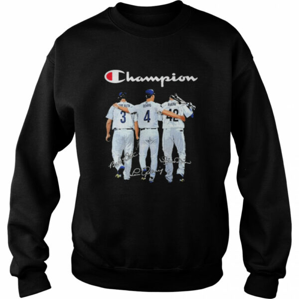 Champion babe ruth and gehrig and rivera shirt