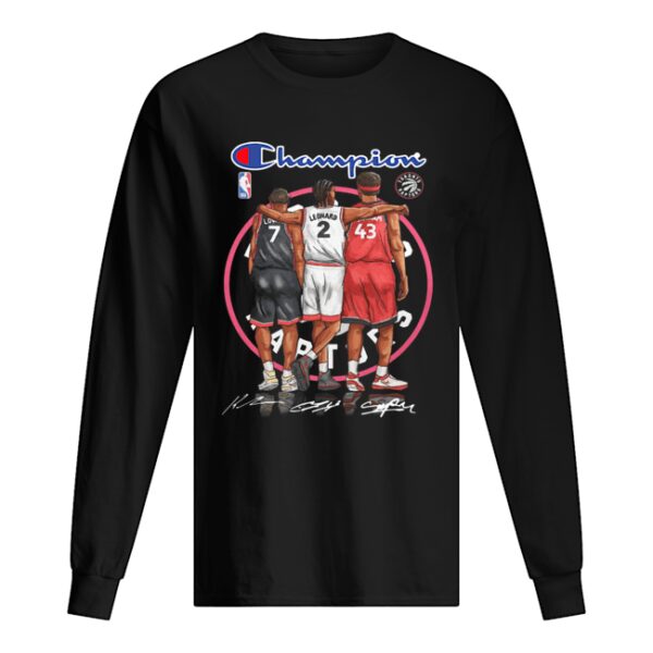 Champions Kyle Lowry Leonard Pascal Siakam Toronto Raptors signatures shirt