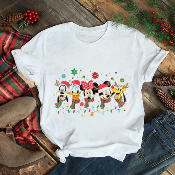 Character Face Mickey And Friends Xmas Lights Christmas 2022 shirt