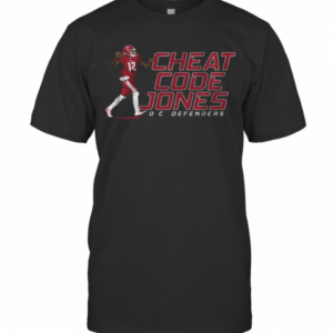 Cheat Code Jones Dc Defenders Football T-Shirt