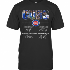 Chicago Cubs Baseball Team Players Signatures T-Shirt