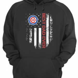 Chicago Cubs Best Dad Ever American Flag shirt 2 Chicago Cubs Best Dad Ever American Flag shirt 3