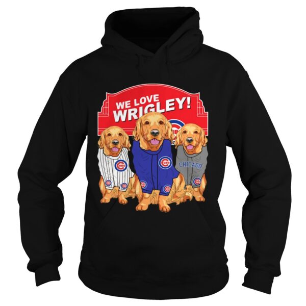 Chicago Cubs Golden Retriever We Love Wrigley shirt