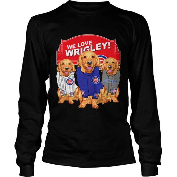 Chicago Cubs Golden Retriever We Love Wrigley shirt