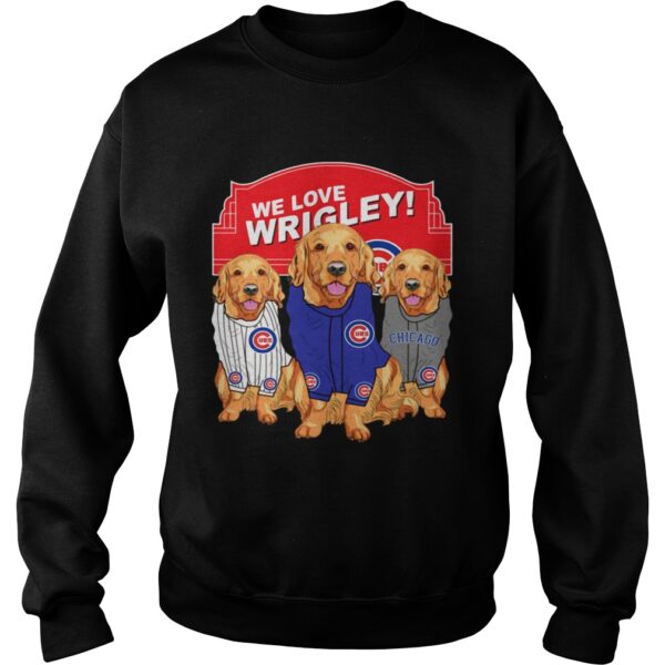 Chicago Cubs Golden Retriever We Love Wrigley shirt